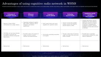 Cognitive Sensors Advantages Of Using Cognitive Radio Network In WSNS