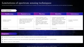 Cognitive Sensors Limitations Of Spectrum Sensing Techniques
