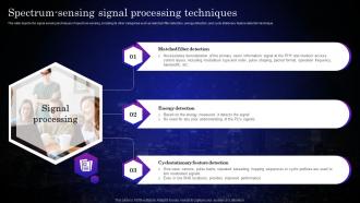 Cognitive Sensors Spectrum Sensing Signal Processing Techniques