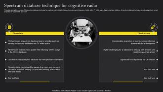 Cognitive Wireless Sensor Networks Spectrum Database Technique For Cognitive Radio