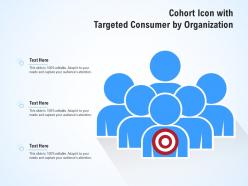 Cohort icon with targeted consumer by organization