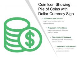 Coin icon showing pile of coins with dollar currency sign