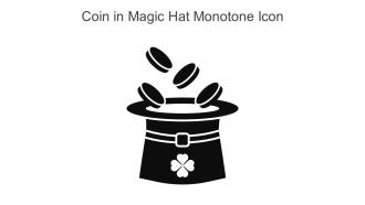 Coin In Magic Hat Monotone Icon In Powerpoint Pptx Png And Editable Eps Format
