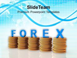 Coins graph with the word forex powerpoint templates ppt themes and graphics 0113