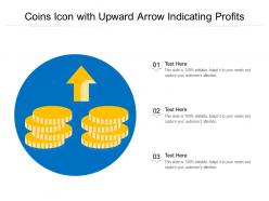 Coins Icon With Upward Arrow Indicating Profits