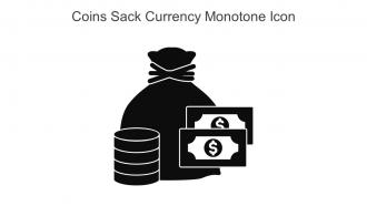 Coins Sack Currency Monotone Icon In Powerpoint Pptx Png And Editable Eps Format