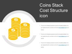 Coins stack cost structure icon