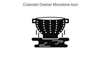 Colander Drainer Monotone Icon In Powerpoint Pptx Png And Editable Eps Format