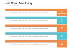Cold chain monitoring ppt powerpoint presentation ideas brochure cpb