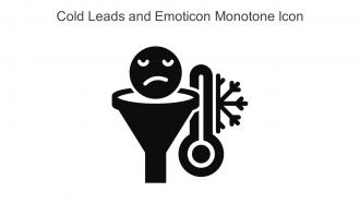Cold Leads And Emoticon Monotone Icon In Powerpoint Pptx Png And Editable Eps Format