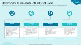 Collaborate With Different Teams Powerpoint Ppt Template Bundles Appealing Images