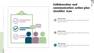 Collaboration And Communication Action Plan Checklist Icon