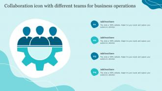 Collaboration Icon With Different Teams For Business Operations