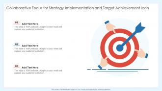 Collaborative focus for strategy implementation and target achievement icon