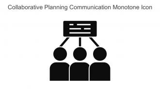 Collaborative Planning Communication Monotone Icon In Powerpoint Pptx Png And Editable Eps Format