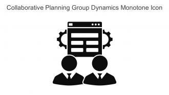 Collaborative Planning Group Dynamics Monotone Icon In Powerpoint Pptx Png And Editable Eps Format