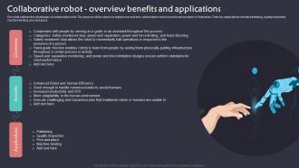 Collaborative Robot Overview Benefits And Applications Implementation Of Robotic Automation In Business