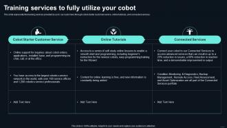 Collaborative Robots Training Services To Fully Utilize Your Cobot Ppt Professional Design Templates