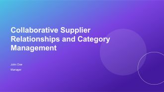 Collaborative Supplier Relationships And Category Management PPT Slides AT