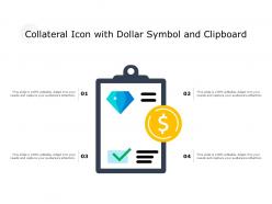 Collateral icon with dollar symbol and clipboard