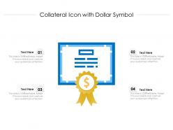 Collateral icon with dollar symbol
