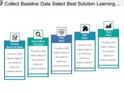 Collect baseline data select best solution learning plan