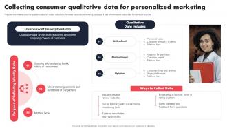 Collecting Consumer Qualitative Data For Personalized Individualized Content Marketing Campaign