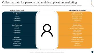 Collecting Data For Personalized Mobile Application Marketing One To One Promotional Campaign