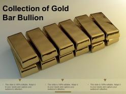 Collection of gold bar bullion
