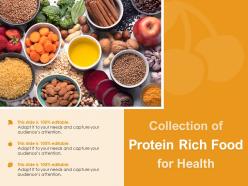 Collection of protein rich food for health