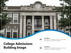 College admissions building image