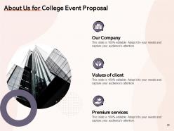 College event proposal powerpoint presentation slides