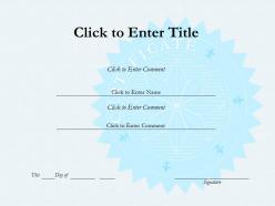 College fullfilment diploma certificate template of completion powerpoint for kids