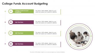 College Funds Account Budgeting In Powerpoint And Google Slides Cpb