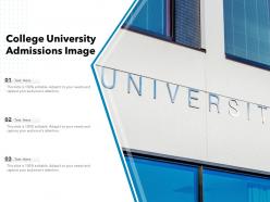 College university admissions image