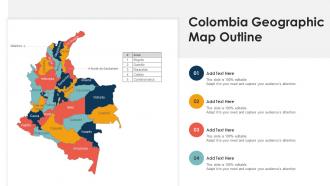 Colombia Geographic Map Outline