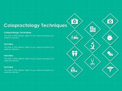 Coloproctology techniques ppt powerpoint presentation inspiration styles