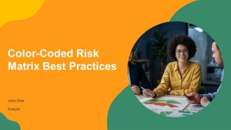 Color Coded Risk Matrix Best Practices PPT Mockup AT