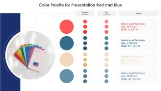 Color palette for presentation red and grey