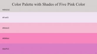 Color Palette With Five Shade Alto Snuff Azalea Persian Pink Shocking