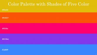 Color Palette With Five Shade Amber International Orange Rose Electric Violet Dodger Blue
