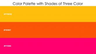 Color Palette With Five Shade Amber International Orange Rose
