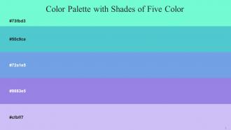 Color Palette With Five Shade Aquamarine Shakespeare Cornflower Blue Medium Purple Perfume