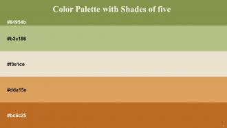 Color Palette With Five Shade Asparagus Pine Glade Albescent White Di Serria Bourbon
