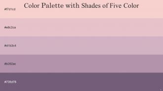 Color Palette With Five Shade Azalea Cavern Pink Lily Bouquet Salt Box