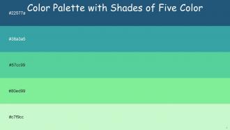Color Palette With Five Shade Bay Of Many Keppel Emerald Pastel Green Gossip