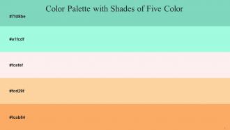 Color Palette With Five Shade Bermuda Aquamarine Linen Cherokee Tan Hide