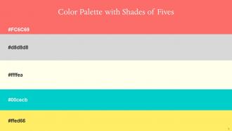 Color Palette With Five Shade Bittersweet Alto Apricot White Robins Egg Blue Paris Daisy
