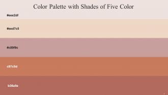 Color Palette With Five Shade Bizarre Almond Oriental Pink Antique Brass Matrix