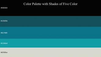 Color Palette With Five Shade Black Eden Surfie Green Blue Chill Celeste